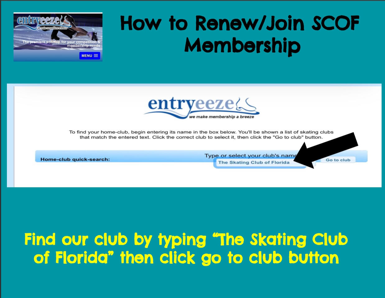 2. Type "The Skating Club of Florida"